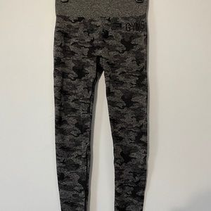 Gymshark Camo Seamless Leggings - Black
